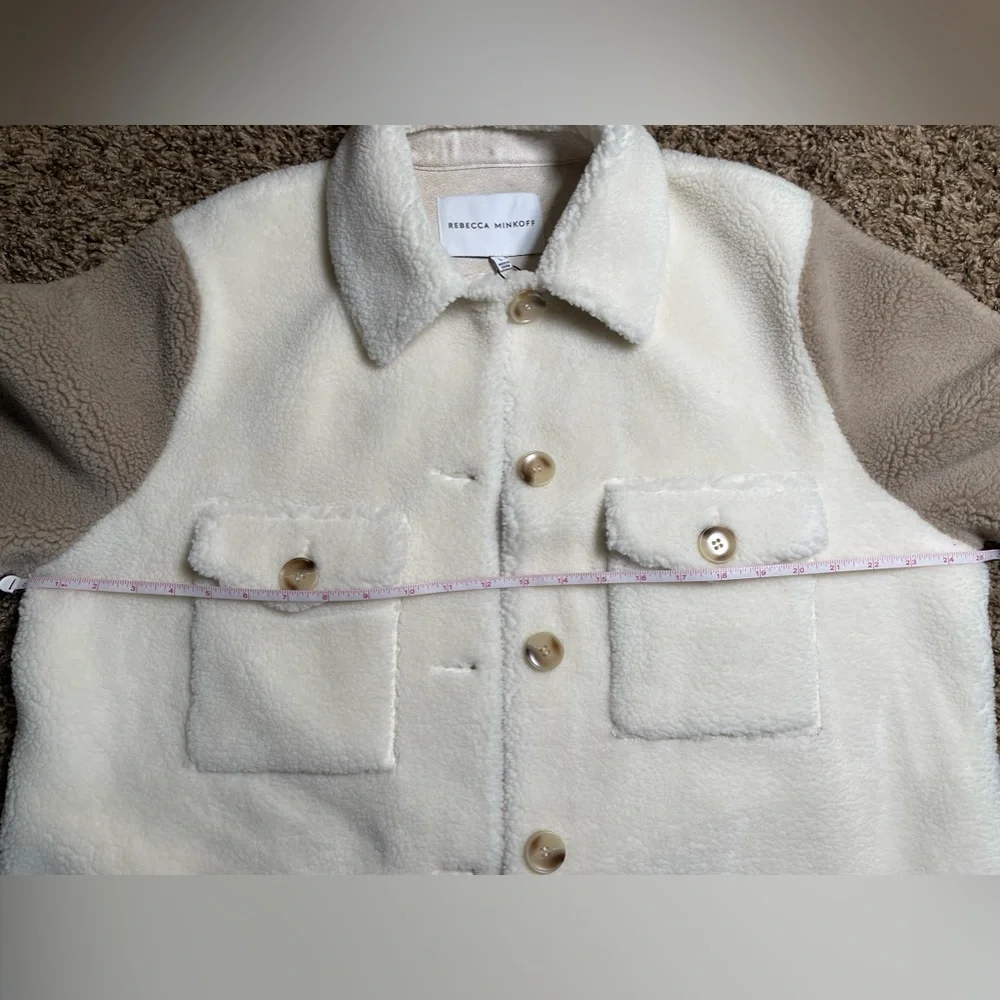 Rebecca Minkoff Plush Long Shirt Jacket - Picture 9 of 12
